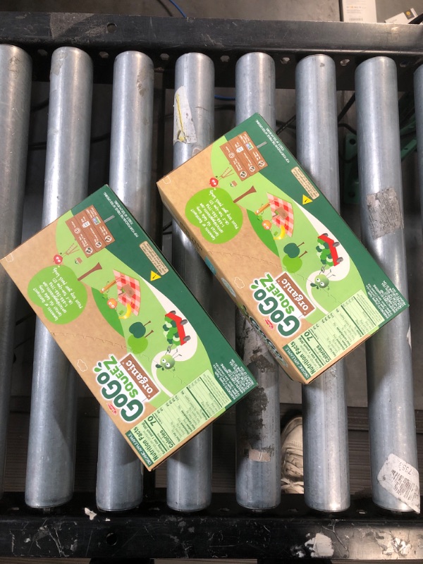 Photo 2 of (X2 BOXES) GoGo squeeZ Fruit on the Go Organic, Apple Apple, 3.2 oz (Pack of 12), Unsweetened Organic Fruit Snacks for Kids, Gluten Free, Nut Free and Dairy Free, Recloseable Cap, BPA Free Pouches Apple Apple 3.2 Ounce (Pack of 12)