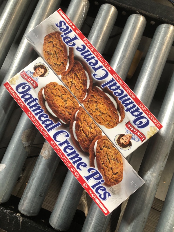 Photo 2 of (2 BOXES OF) Little Debbie Oatmeal Creme Pies, 12 Individually Wrapped creme pies, 16.2 Ounces