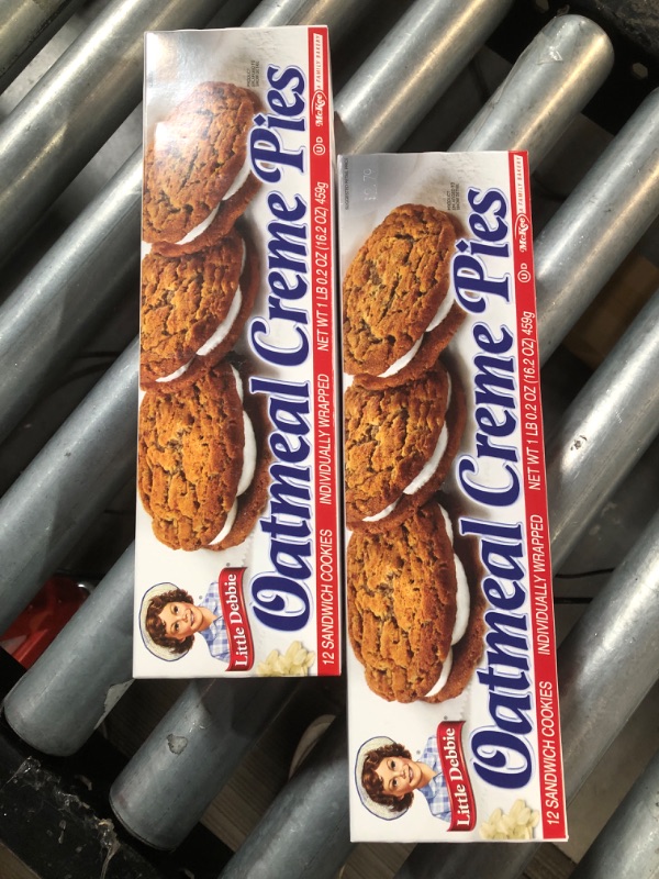 Photo 2 of (2X BOXES OF) Little Debbie Oatmeal Creme Pies, 12 Individually Wrapped creme pies, 16.2 Ounces