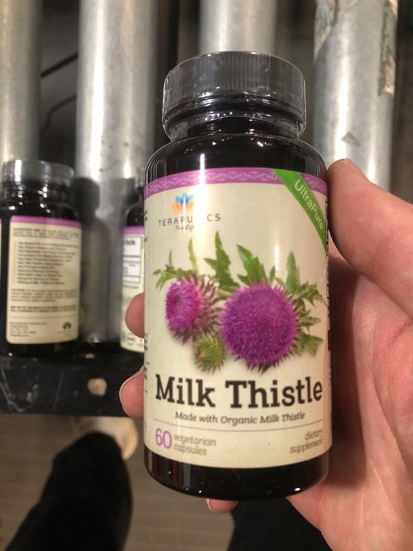 Photo 2 of (3 BOTTLES OF) Organic Milk Thistle | Non GMO 2000mg 4X Concentrated Vegan Daily Supplement w/Silymarin Seed Extract for Liver Support, Detox and Cleanse - 60 Veggie Capsules