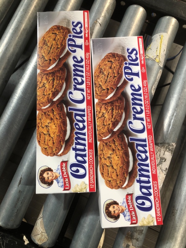 Photo 2 of (2 BOXES OF)Little Debbie Oatmeal Creme Pies, 12 Individually Wrapped creme pies, 16.2 Ounces
