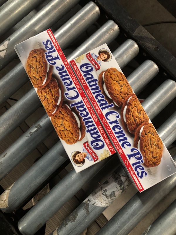 Photo 2 of (2 BOXES OF) Little Debbie Oatmeal Creme Pies, 12 Individually Wrapped creme pies, 16.2 Ounces