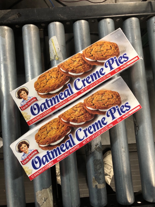 Photo 2 of (2 BOXES) Little Debbie Oatmeal Creme Pies 12 Count Box (2 Boxes) 16.2 OZ
