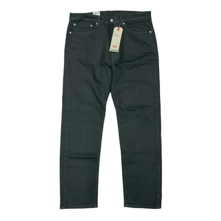 Photo 1 of Levi S Men S Stretch Classic Straight Leg 505 Regular Fit 5-Pocket Jeans (Black 34x34)
