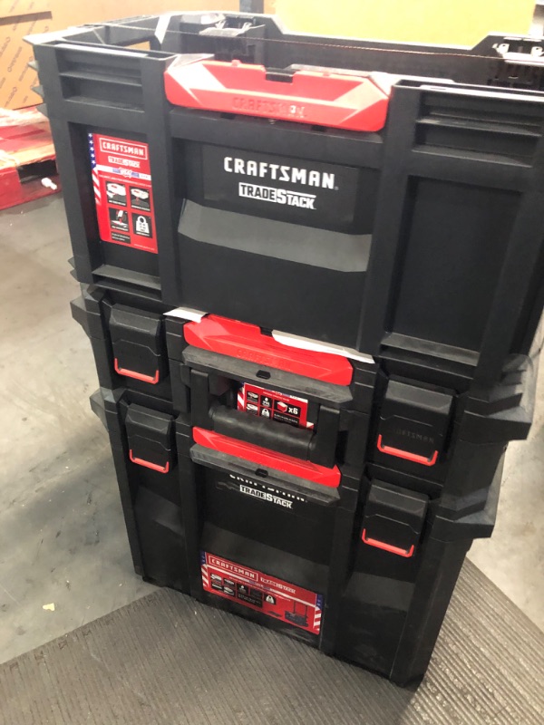 Photo 4 of (READ NOTES) CRAFTSMAN TRADESTACK System 22.6-in Multiple Colors/Finishes Structural Foam Wheels Lockable Tool Box
