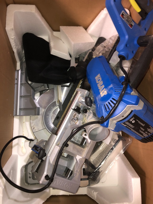 Photo 3 of (READ NOTES) Kobalt 10-in 15-Amp Dual Bevel Sliding Compound Corded Miter Saw
