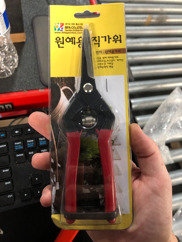 Photo 2 of (SINGLE) BFA Fresh Garden Tools - Professional Hand Pruner Gardening Scissors with Straight Sharp Steel Blades for Trimming Branches, Plants, Flowers