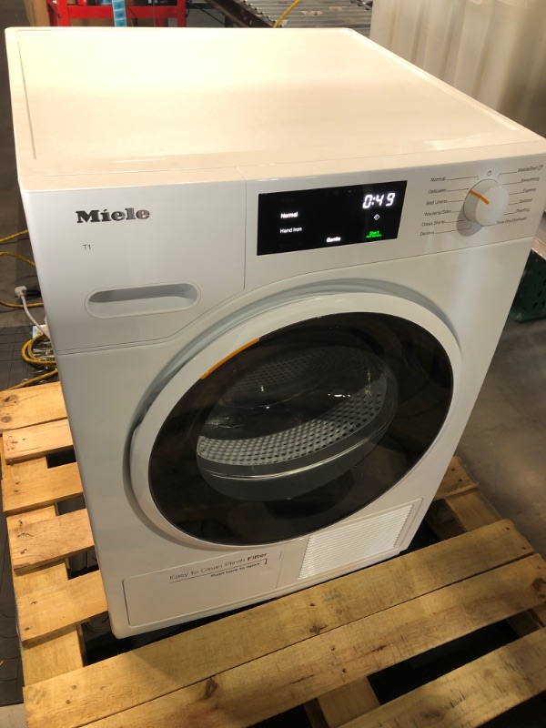 Photo 1 of (READ NOTES) Miele T1 Series 4.02-cu ft Stackable Ventless Smart Electric Dryer (Lotus White) ENERGY STAR
