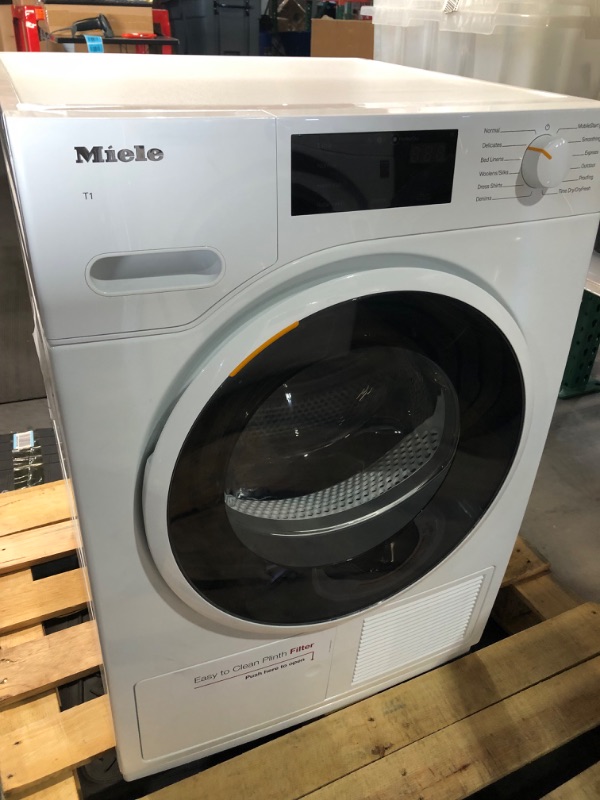 Photo 7 of (READ NOTES) Miele T1 Series 4.02-cu ft Stackable Ventless Smart Electric Dryer (Lotus White) ENERGY STAR
