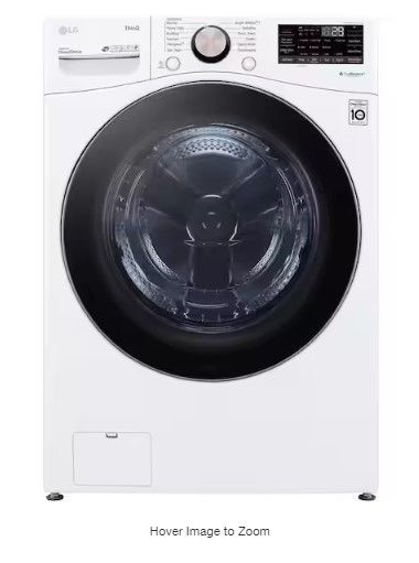 Photo 1 of (PARTS ONLY) 4.5 Cu. Ft. Stackable SMART Front Load Washer in White with Steam and TurboWash360 Technology

