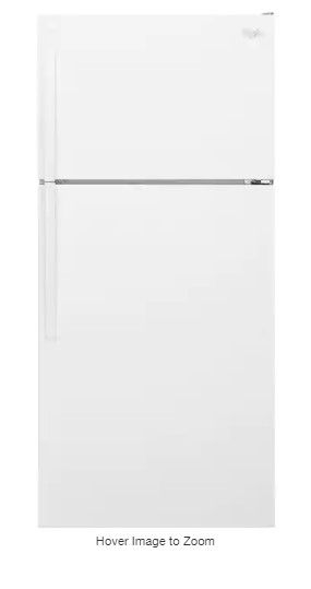 Photo 1 of (READ NOTES) 14.3 cu. ft. Top Freezer Refrigerator in White
