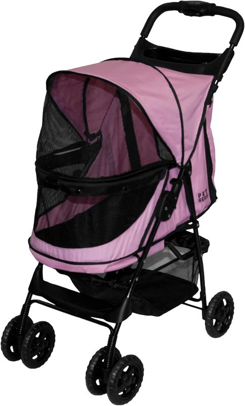 Photo 1 of (READ NOTES) Pet Gear No-Zip Happy Trails Pet Stroller for Cats/Dogs, Zipperless Entry, Easy Fold with Removable Liner, Safety Tether, Storage Basket + Cup Holder, 3 Colors
