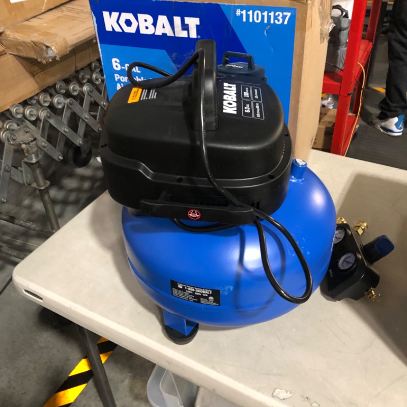 Photo 8 of **PARTS** **SEE CLERK NOTES** Kobalt 6-Gallons Portable 150 Psi Pancake Air Compressor
