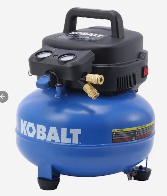 Photo 1 of **PARTS** **SEE CLERK NOTES** Kobalt 6-Gallons Portable 150 Psi Pancake Air Compressor
