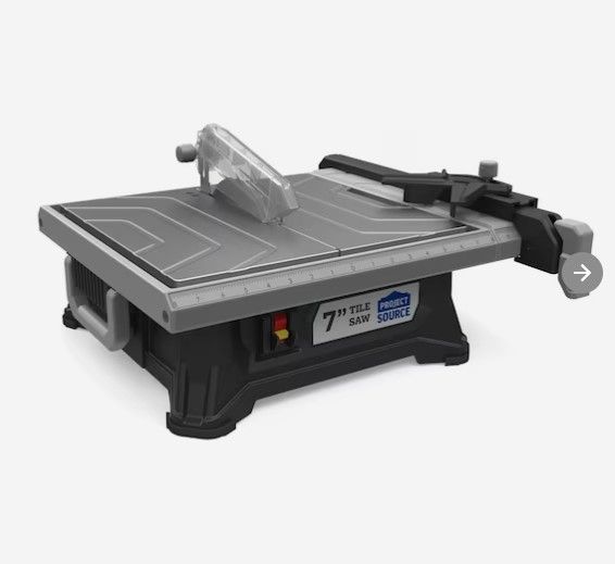 Photo 1 of (READ NOTES) Project Source 4.8-Amp 7-in-Blade Corded Wet Tabletop Tile Saw
