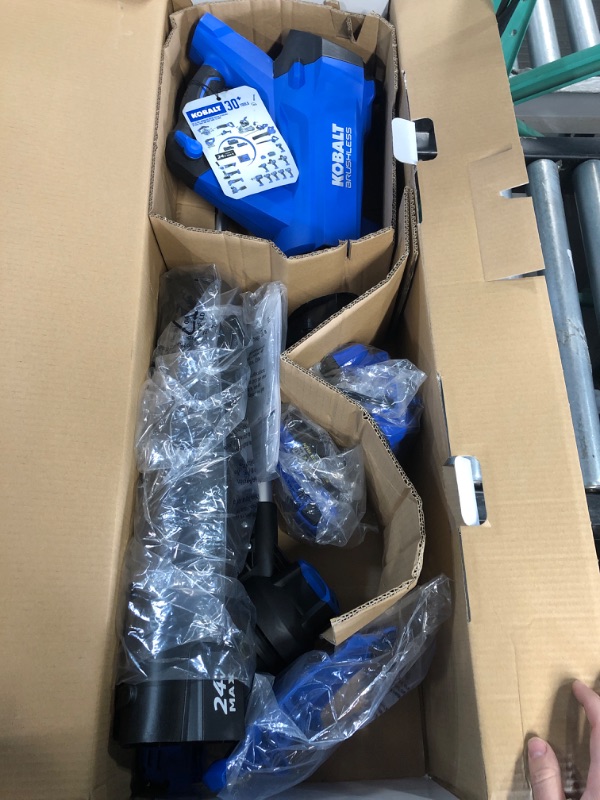 Photo 2 of (READ NOTES) Kobalt 2-Piece 24-Volt Max Cordless Power Equipment Combo Kit
