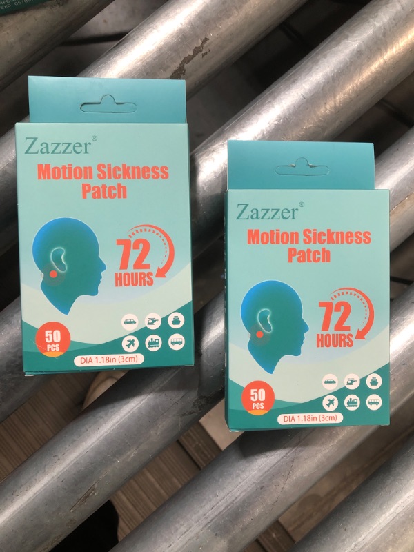 Photo 2 of (X2) Motion Sickness Patches 50 Sheets – Sea Sickness Patches for Cruise -Dizziness Vertigo & Nausea Relief, for Cruise Ships, Airplanes, Cars, Non Drowsy, Travel Essentials,Cruise Essentials 50 Count
