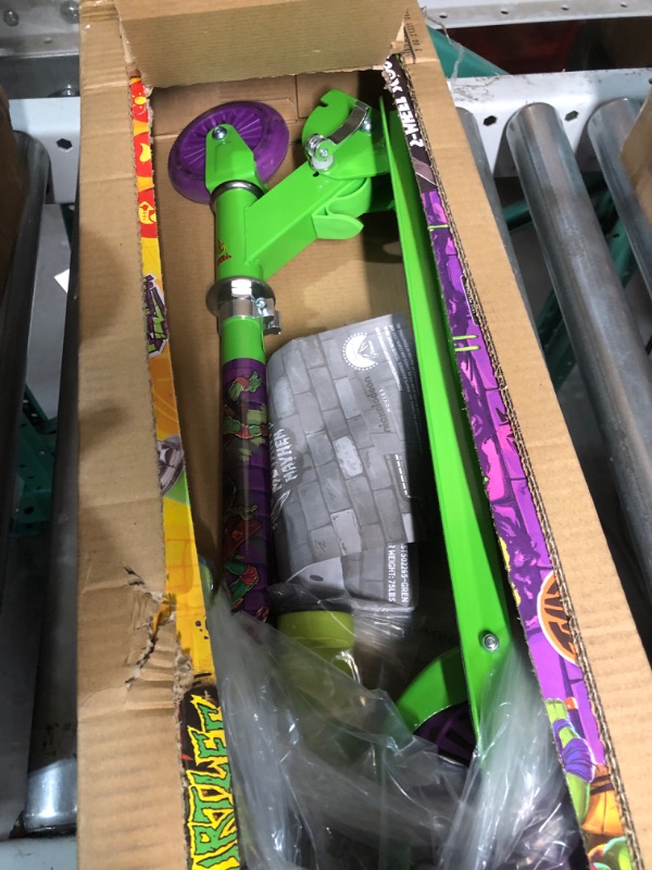 Photo 2 of 2 Wheel Kick Scooter for Kids - Easy & Portable Fold-N-Carry Design, Ultra-Lightweight, Comfortable & Safe, Durable & Easy to Ride Teenage Mutant Ninja Turtles