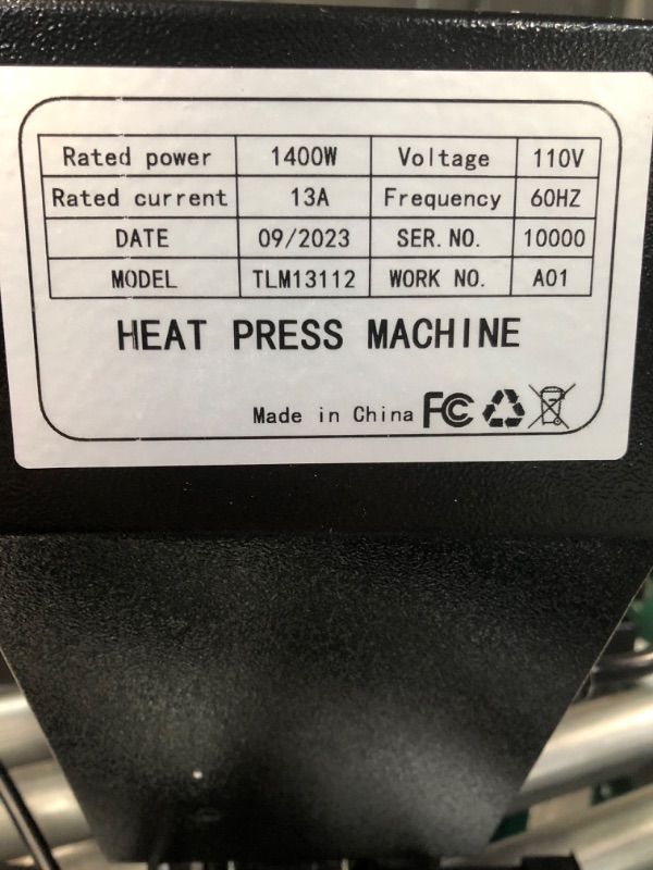 Photo 5 of (READ FULL POST) TUSY Heat Press Machine, 15x15 inch Heat Press for t Shirts, Fast Heating for Heat Sublimation and Heat Vinyl Transfer
