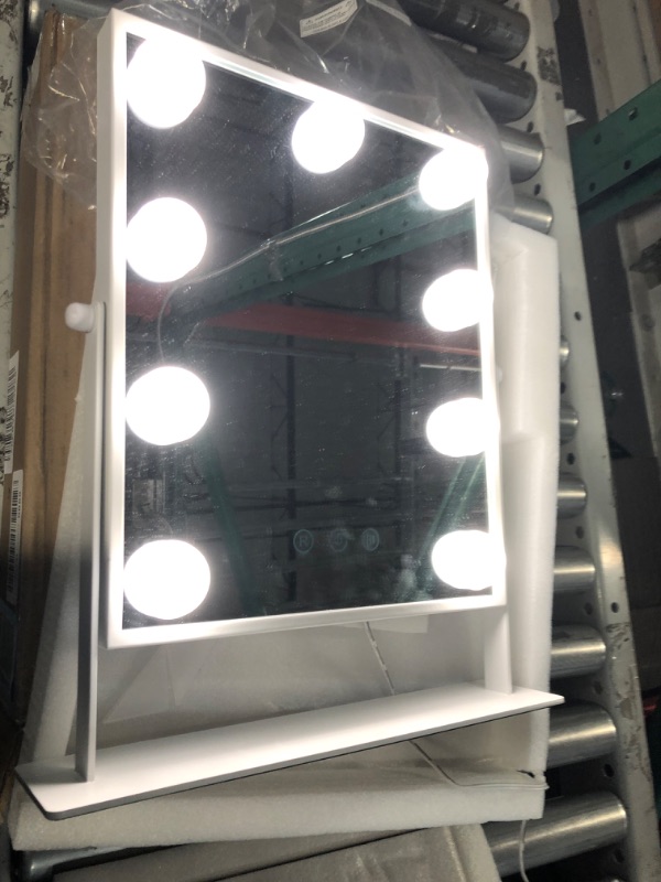 Photo 2 of * used * see images * 
Vanity Mirror with Lights, Makeup Mirror with Lights 9 Dimmable Bulbs and 3 Color Lighting Modes