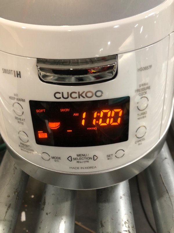 Photo 1 of CUCKOO CRP-HS0657FW | 6-Cup (Uncooked) Induction Heating Pressure Rice Cooker | 11 Menu Options, Stainless Steel