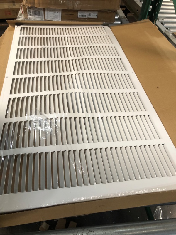 Photo 4 of 4" x 8" Return Air Grille - Sidewall and Ceiling - HVAC Vent Duct Cover Diffuser - [White] [Outer Dimensions: 5.75w X 9.75" h] 4 x 8 White