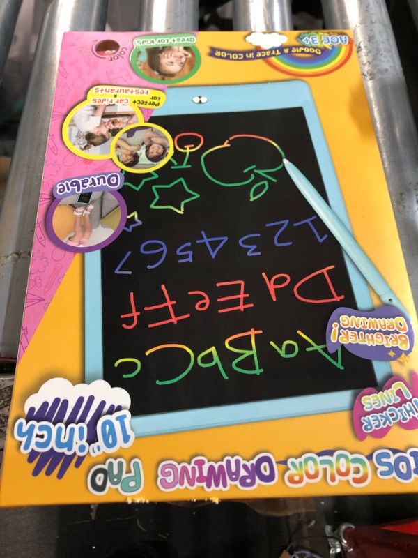 Photo 1 of LCD Writing Tablet Doodle Board: 10in Colorful Drawing Tablet for Kids Electronic Writing Pad Prescool Educational Toy Birthday Gifts for 3 4 5 6 7 Year Old Boys Girls Pink (Pink) Pink 10 Inch