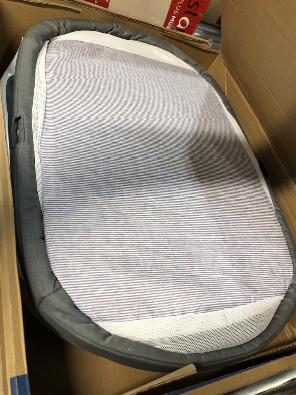 Photo 3 of Graco Sense2Snooze Bassinet with Cry Detection Technology | Baby Bassinet Detects and Responds to Baby's Cries to Help Soothe Back to Sleep, Ellison , 19 D x 26 W x 41 H Inch (Pack of 1) With Cry Detection Ellison