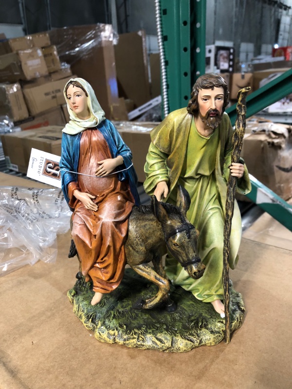 Photo 5 of *DAMAGED* Josephs Studio 10" La Posada The Lodging Figure-Joseph with Mary Riding on Donkey on Their Way to Bethlehem