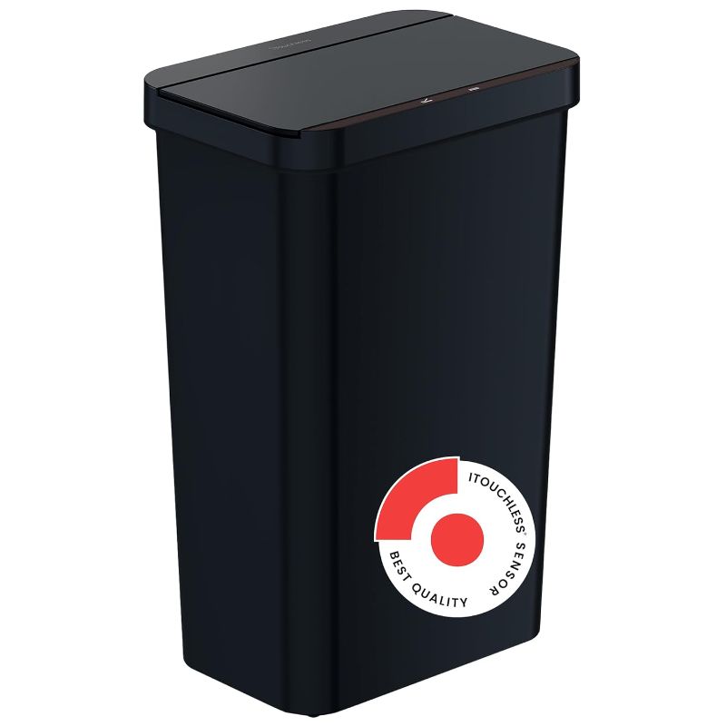 Photo 1 of *similar to stock* 13.2 Gallon Plastic Sensor Trash Can, Durable Dent-Proof