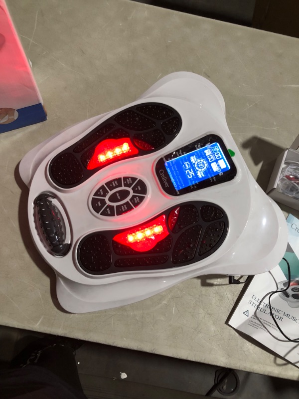 Photo 3 of ***USED - POWERS ON - UNABLE TO TEST***
Creliver Foot Circulation Plus EMS & TENS Foot Nerve Muscle Massager, Electric Foot Stimulator
