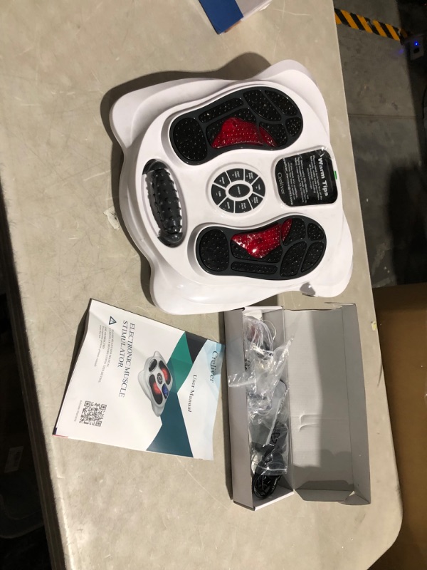 Photo 2 of ***USED - POWERS ON - UNABLE TO TEST***
Creliver Foot Circulation Plus EMS & TENS Foot Nerve Muscle Massager, Electric Foot Stimulator