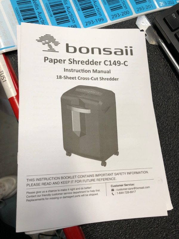 Photo 2 of Bonsaii C149-C Shredder and 24-Pack Lubricant Sheets