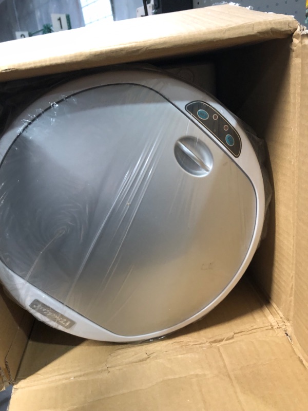 Photo 1 of (READ FULL POST) ITouchless 13 Gal. Matte Pearl White Touchless Round Motion Sensing Trash Can with Odor Filter