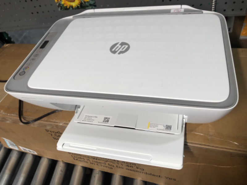 Photo 2 of **PARTS ONLY NO REFUNDS** HP DeskJet 2755e Wireless Color All-in-One Printer with bonus 6 months Instant Ink (26K67A), white