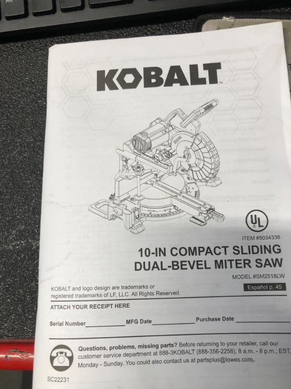 Photo 2 of kobalt 10-Inch Miter Saw