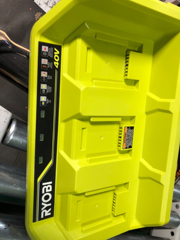 Photo 2 of (READ NOTES) RYOBI 40V 3-Port Quick Charger