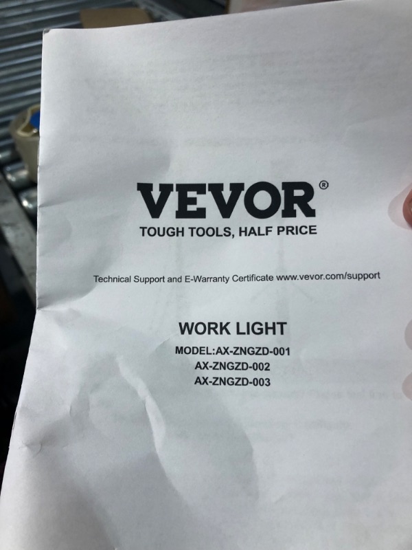 Photo 4 of ***PARTS ONLY***NONREFUNDABLE NO RETURNS SOLD AS IS**VEVOR Led Work Light 10000lm, Work lights with Stand Dual