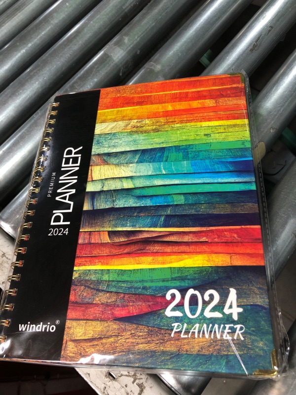 Photo 2 of Planner 2024 Daily Weekly Monthly Teacher Planner, Academic Hardcover Planner DEC 2023 - DEC 2024, 13-Month School Organizer, 5.5"x8.5", Spiral Notebook with Stickers, Inner Pocket, Coated Tabs Color Flower B MEDIUM: 5.5" x 8"