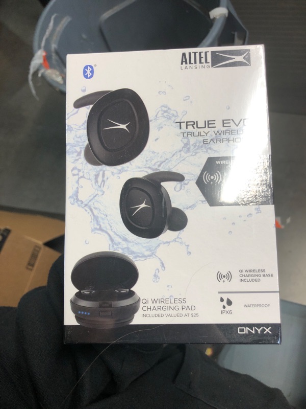 Photo 2 of Altec Lansing True Evo+ Truly Wireless Earphones, 4 Hours of Battery Life, Receive Up to 4 Charges on The Go, Access Siri or Google Voice Assistant via Bluetooth Through Your Smartphone, MZX659-BLK