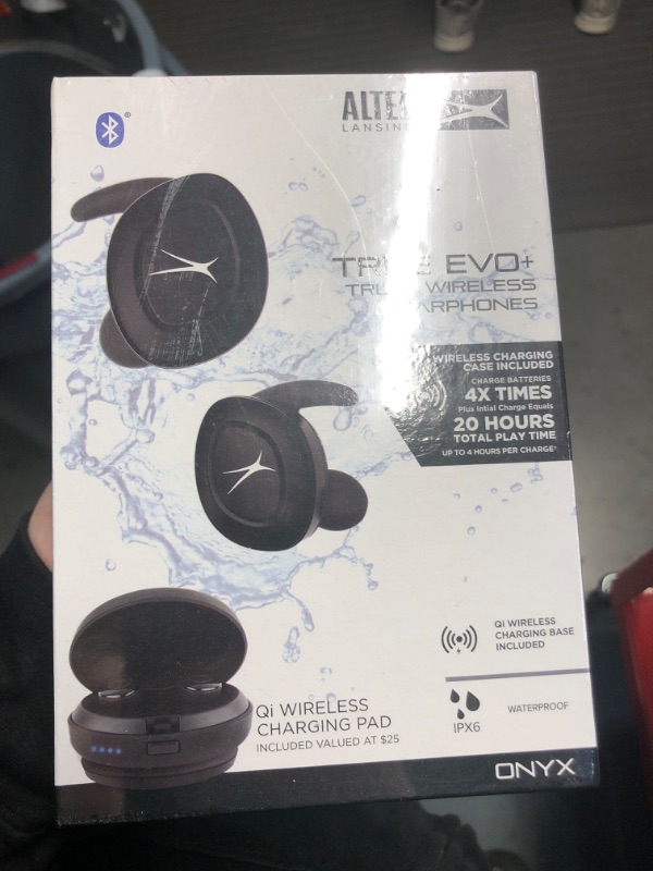 Photo 2 of Altec Lansing True Evo+ Truly Wireless Earphones, 4 Hours of Battery Life, Receive Up to 4 Charges on The Go, Access Siri or Google Voice Assistant via Bluetooth Through Your Smartphone, MZX659-BLK