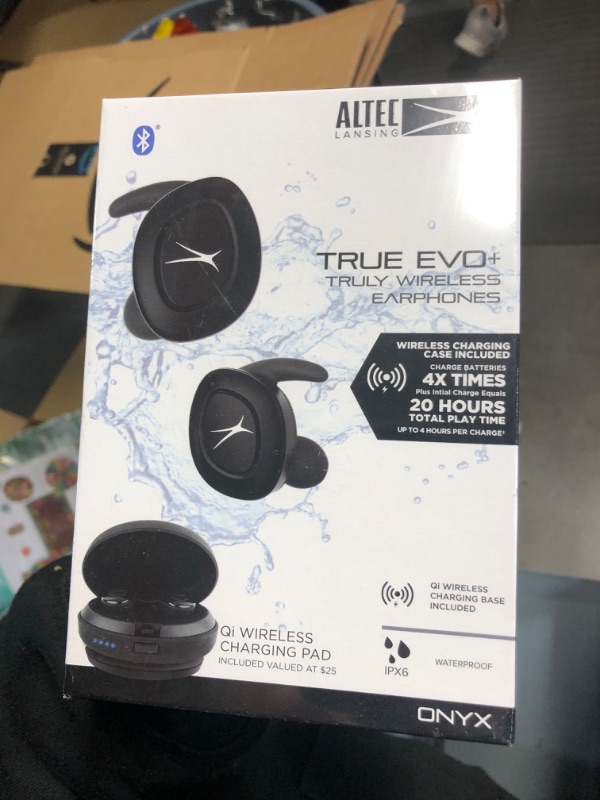 Photo 2 of Altec Lansing True Evo+ Truly Wireless Earphones, 4 Hours of Battery Life, Receive Up to 4 Charges on The Go, Access Siri or Google Voice Assistant via Bluetooth Through Your Smartphone, MZX659-BLK