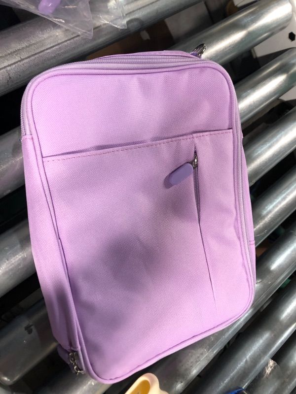 Photo 2 of DEHITE Bible Covers for Women Large and Medium Size Bible Case Bag Fits Books Up to 10.1 x 7.1 x 1.9 In - | Pen Slots | Zippered Pocket | Shoulder Strap | - Lilac Church Christian Gift