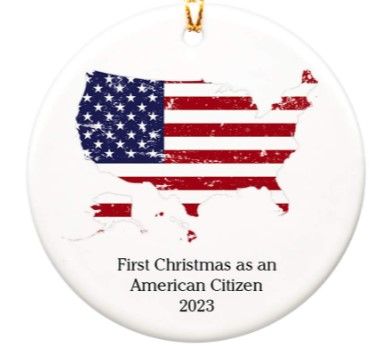 Photo 1 of 2023 Christmas Tree Ornaments – Commemorate Your First Christmas As an American Citizen 