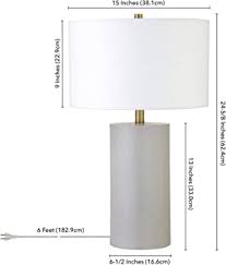 Photo 1 of ***BASE IS CRACKED - SEE PICTURES - NO BULB - UNABLE TO TEST***
Henn&Hart Crane 24" Ceramic Table Lamp with Fabric Shade in White Ceramic