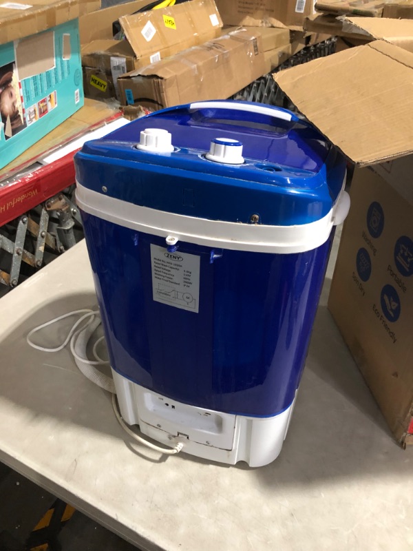 Photo 3 of ***HEAVILY USED AND DIRTY - UNABLE TO TEST***
HTTMT- 7LB Capacity Portable Mini Washing Machine w/Spinner Timer Control [P/N: ET-HOME007-BLUE]