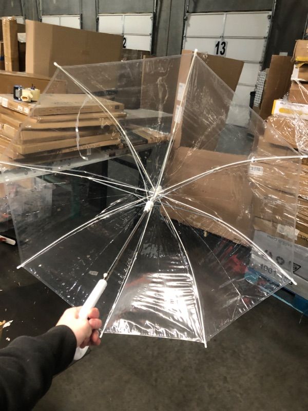 Photo 1 of Amazon Basics Clear Bubble Umbrella