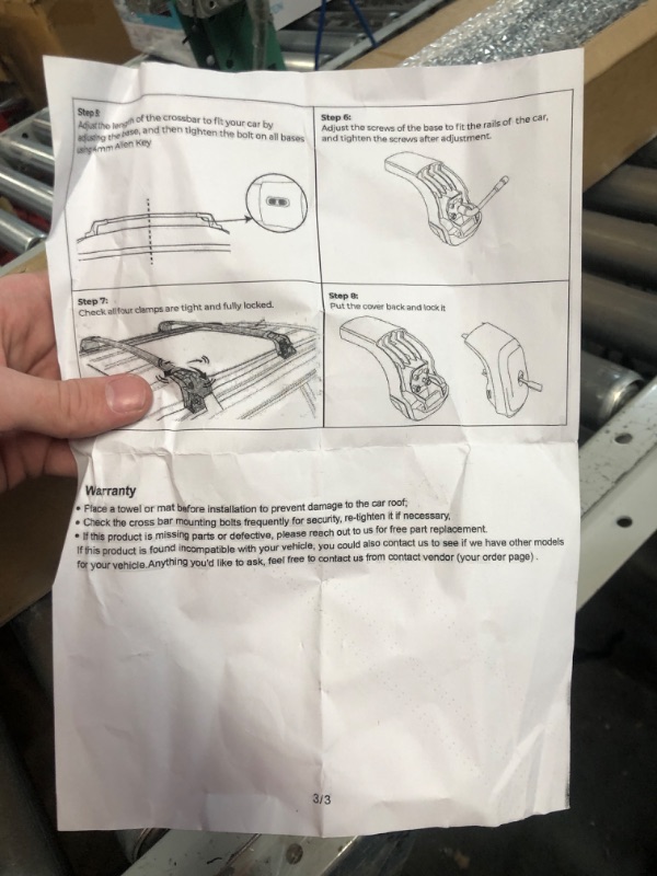 Photo 2 of (READ NOTES) Max Loading 220lb Lockable Roof Rack Cross Bars for 2021 2022 2023 GMC Yukon XL, Chevrolet Suburban & Tahoe, Cadillac Escalade ESV with Anti-Theft Metal Lock, Heavy Duty Aluminum Crossbar Carrier 2021-2023 Yukon XL/Tahoe/Suburban/Escalade