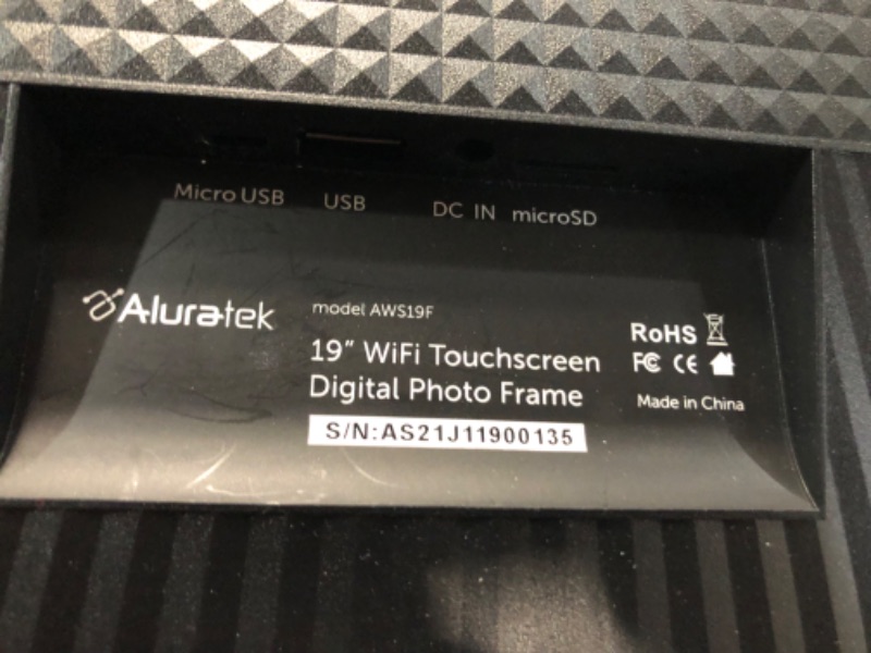 Photo 4 of Aluratek 19" WiFi Touchscreen Digital Photo Frame, Black