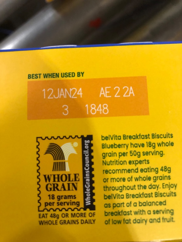 Photo 2 of ** BEST BY: JANUARY 12, 2024**  belVita Blueberry Breakfast Biscuits, 8 Packs (4 Biscuits Per Pack) Blueberry 1.76 Ounce (Pack of 8)